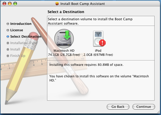 Installing Xp Boot Camp